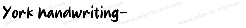 York handwriting字体转换